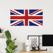 Scruffy Union Jack Poster (Heimbüro)