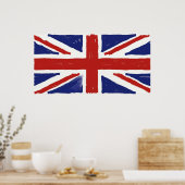 Scruffy Union Jack Poster (Küche)