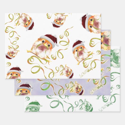 ScruffyMugArtGallery Holiday Wrapping Paper Geschenkpapier Set (Set)