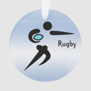 Scrum Ball Rugby Player Acryl Ornament