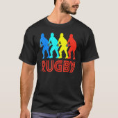 Scrum Half Retro Pop Art Rugby Graphic T-Shirt (Vorderseite)