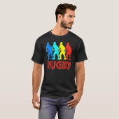 Scrum Half Retro Pop Art Rugby Graphic T-Shirt (Vorne ganz)