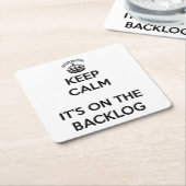 Scrum Master Behalt Calm ist es auf dem Rückstand Rechteckiger Pappuntersetzer (angewinkelt)