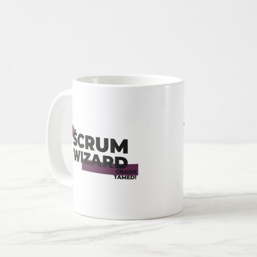 Scrum Master, Scrum Wizard Chaos gezähmt Kaffeetasse (Vorderseite Links)
