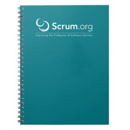 Scrum.org brannte Notizbuch ein Notizblock