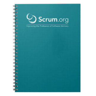 Scrum.org brannte Notizbuch ein Notizblock