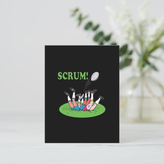 Scrum Postkarte (Stehend Vorderseite)