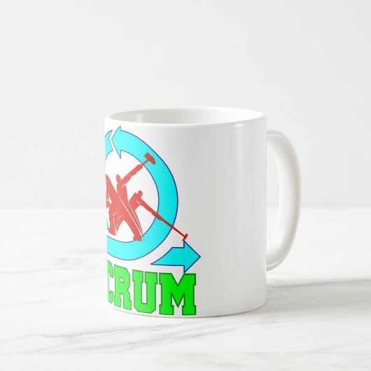 Scrum-Tasse - Arbeitskräfte und das bewegliche Kaffeetasse (VorderseiteRechts)