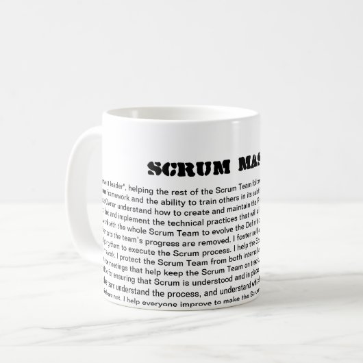 Scrum-VorlagenTasse Kaffeetasse (Vorderseite Links)
