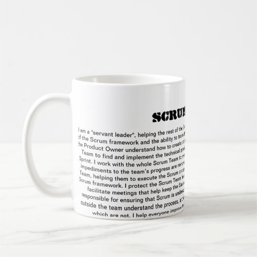 Scrum-VorlagenTasse Kaffeetasse (Links)