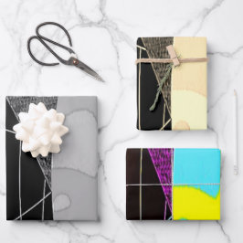 "Scrunchies" Packpapier Flachblatt Set 3 Geschenkpapier Set