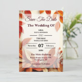 ScRust Olive Botanical Wedding Save The Date (Stehend Vorderseite)