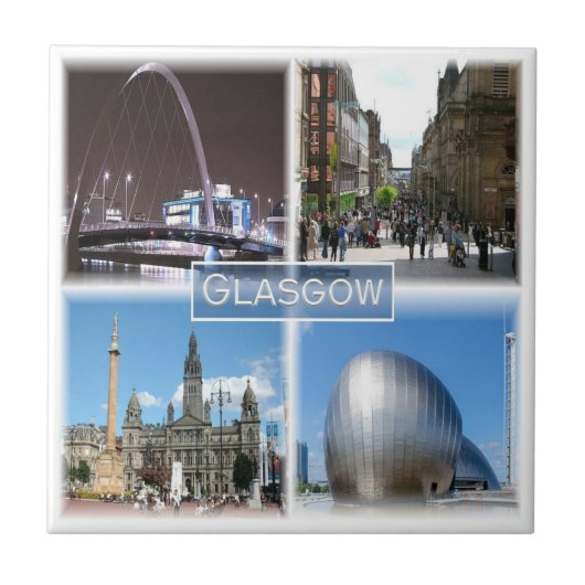 SCT009 GLASGOW, Schottland, Fliese (Vorderseite)