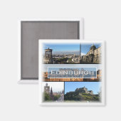 SCT010 EDINBURGH, Schottland, Kühlschrank Magnet (Vorderseite/Rückseite)