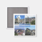 SCT011 EDINBURGH, Schottland, Kühlschrank Magnet (Vorderseite/Rückseite)