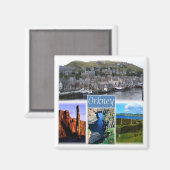 SCT013 ORKNEYS The Orkney Islands Schottland, Kühl Magnet (Vorderseite/Rückseite)