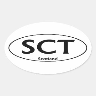 SCT Schottland Oval-Autoaufkleber Ovaler Aufkleber