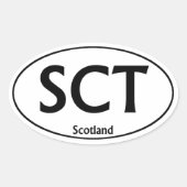 SCT Scotland Oval Autoaufkleber Ovaler Aufkleber (Vorderseite)