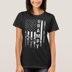Scu Tauchen Opa Amerikanische Flagge Vintage Weihn T-Shirt