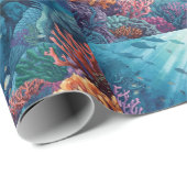 Scuba 50th birthday underwater birthday card  geschenkpapier (Rolleneckpunkt)