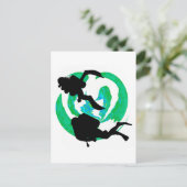 SCUBA AUF TRACK POSTKARTE (Stehend Vorderseite)