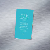 Scuba Blue Freehand Simple Magnetische Visitenkarte (Beispiel)