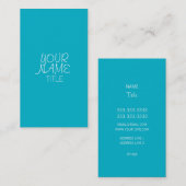 Scuba Blue Freehand Simple Visitenkarte (Vorne/Hinten)