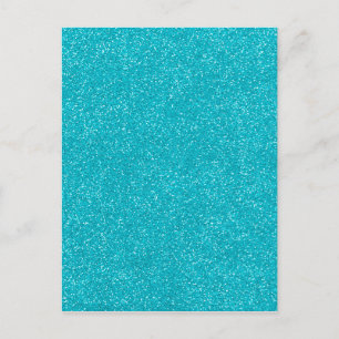 Scuba Blue mit feinem Glitzer Postkarte