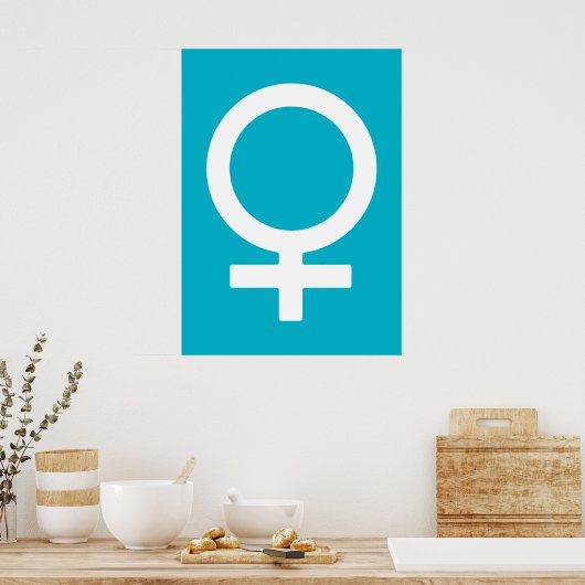 Scuba Blue - Venus-Symbol Poster (Küche)