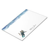 Scuba Cat Diving Blue Wet Suit Notizblock (angewinkelt)