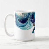 Scuba Cat Diving Blue Wet Suit with your name Kaffeetasse (Links)