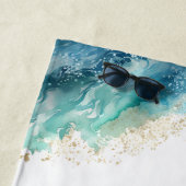 Scuba Cat Diving Blue Wet Suit with your name Strandtuch (Beispiel)