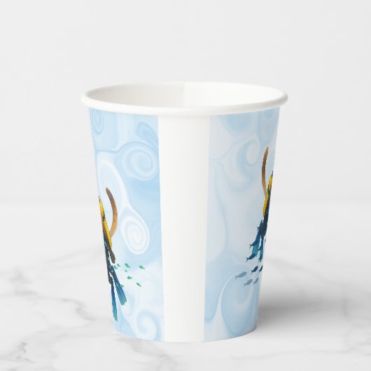 Scuba Cat is diving  Underwater  Pappbecher (Links)