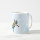 Scuba Cat taucht Unterwasser  Kaffeetasse (VorderseiteRechts)