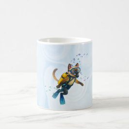 Scuba Cat taucht Unterwasser Kaffeetasse