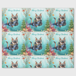 Scuba Cat Underwater Holiday  Merry Christmas  Geschenkpapier
