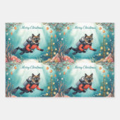 Scuba Cat Underwater Holiday  Merry Christmas  Geschenkpapier Set (Vorderseite 3)