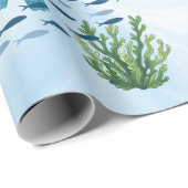 Scuba Cat Unterwasser Geschenkpapier (Rolleneckpunkt)