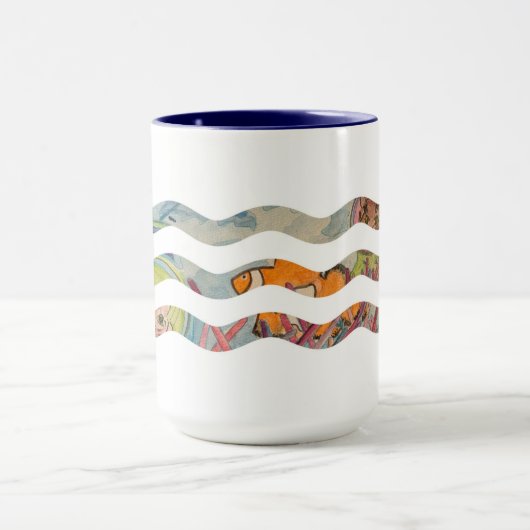 Scuba Cat Waves Tasse (Zentrum)