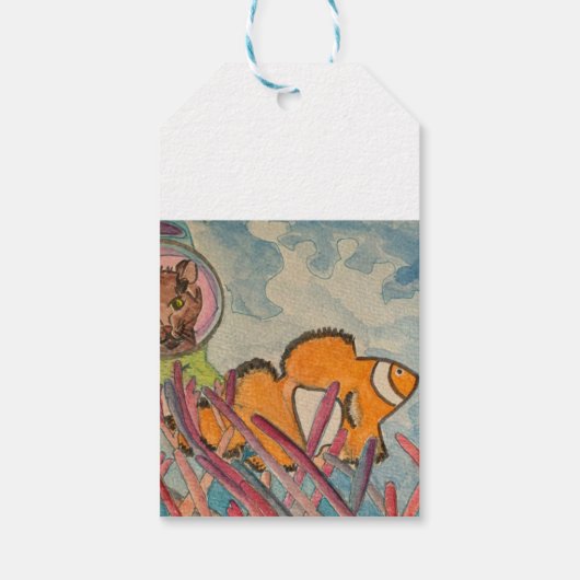 Scuba Cats Geschenkanhänger (Rückseite)