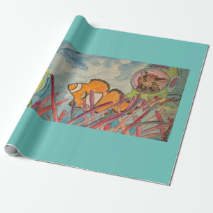 Scuba Cats Wasserfarbe Geschenkpapier