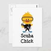 Scuba Chick Postcard Postkarte (Vorne/Hinten)
