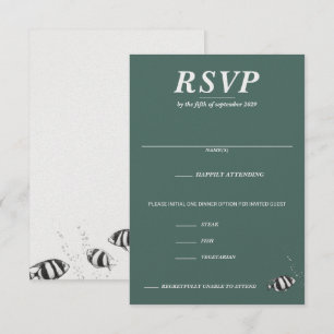Scuba Couple Food Choices RSVP Karte