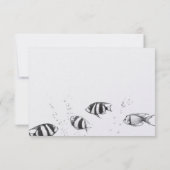 Scuba Couple RSVP Karte (Rückseite)