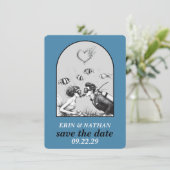 Scuba Couple Save the Date (Stehend Vorderseite)