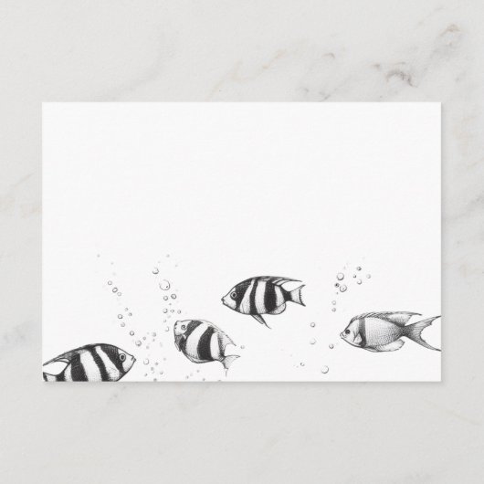 Scuba Couple Wedding Begleitkarte (Rückseite)