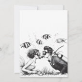 Scuba Couple Wedding Einladung (Rückseite)