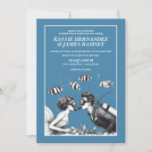 Scuba Couple Wedding Einladung (Vorderseite)