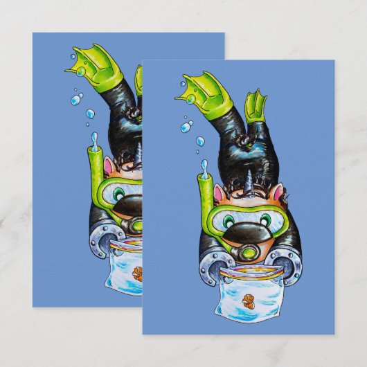 Scuba Dankeskarte (Vorne/Hinten)