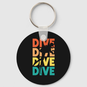 Scuba Dive Dive Dive Dive Dive Vintag Retro Schlüsselanhänger